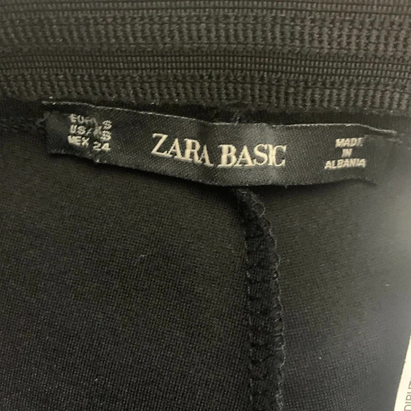 Zara Pants Snake Animal Print Side Stripe‎ Ponte Knit Black Leggings Size Small - Picture 9 of 12